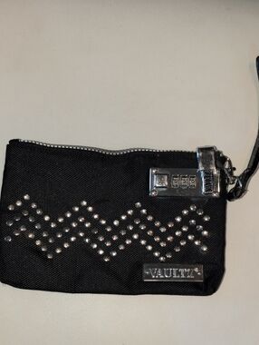 Vaultz Black Studded Wristlet Clutch